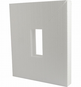 Styropor Rechthoek 39x32,5x4cm met opening 0135