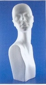 Styropor hoofd vrouw met buste "omkijkend" circa 51cm