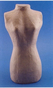 xPapier-mache torso vrouw art. 9396D