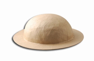 Papier-mache hoed smalle rand art. 16711-028