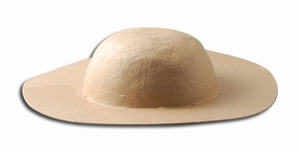 Papier-mache hoed brede rand art. 16711-063
