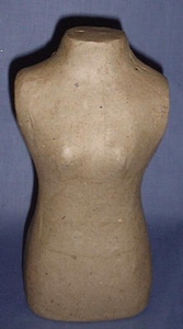 Papier-mache torso vrouw