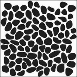 Stencil 6 inch. Pebbles TCW31418773