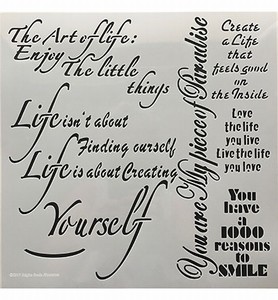 Powertex Stencil 12 inch. 0509 The Art of Life