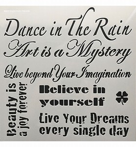 Powertex Stencil 12 inch. 0508 Dance in the Rain
