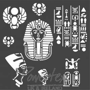 Powertex Stencil 12 inch. 0504 Egypte Wonderful Things