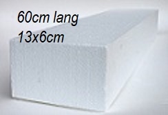 Styropor/Piepschuim balk/sokkel 13x6x60cm